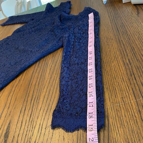 Adrianna Papell Lace Short Evening Cocktail Dress Elegant Navy Blue Women's sz 6 - Picture 15 of 15